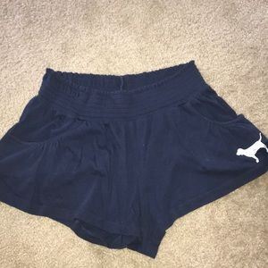 VS PINK navy blue lounge shorts